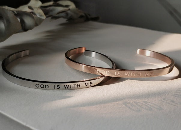 Narrow cuff Bracelet | Faith and religion gift | Christian bracelet